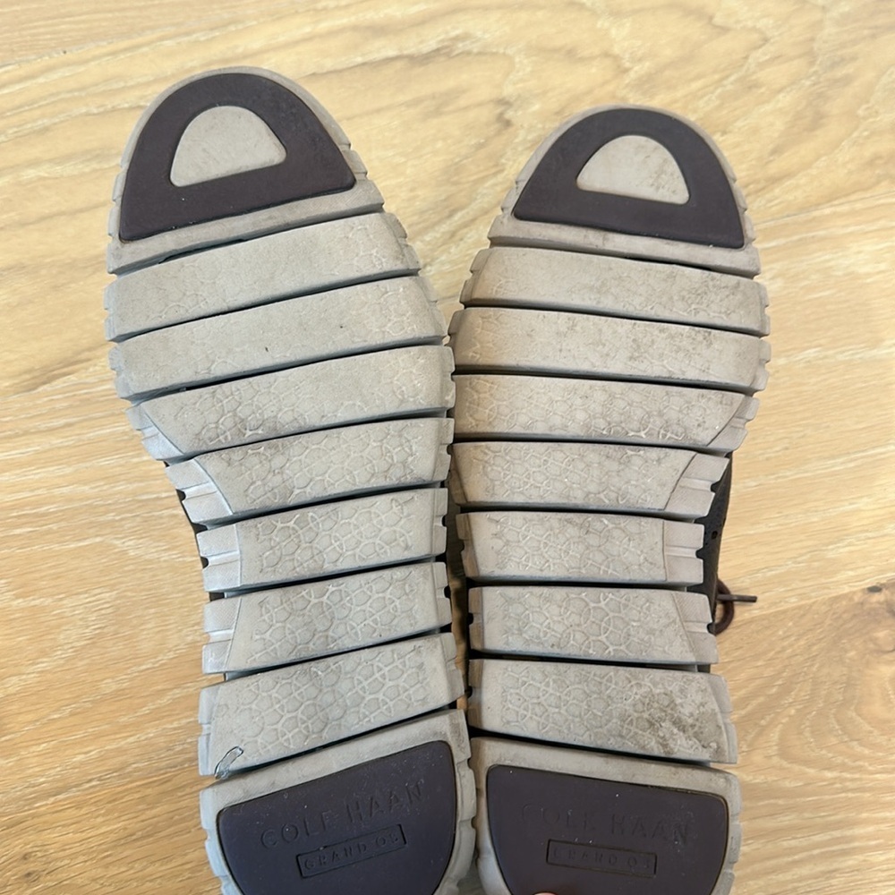 Cole Haan Men's Zerogrand Wingtip Oxfords Dark Brown Java Cobblestone Shoes 11 - Picture 8 of 9